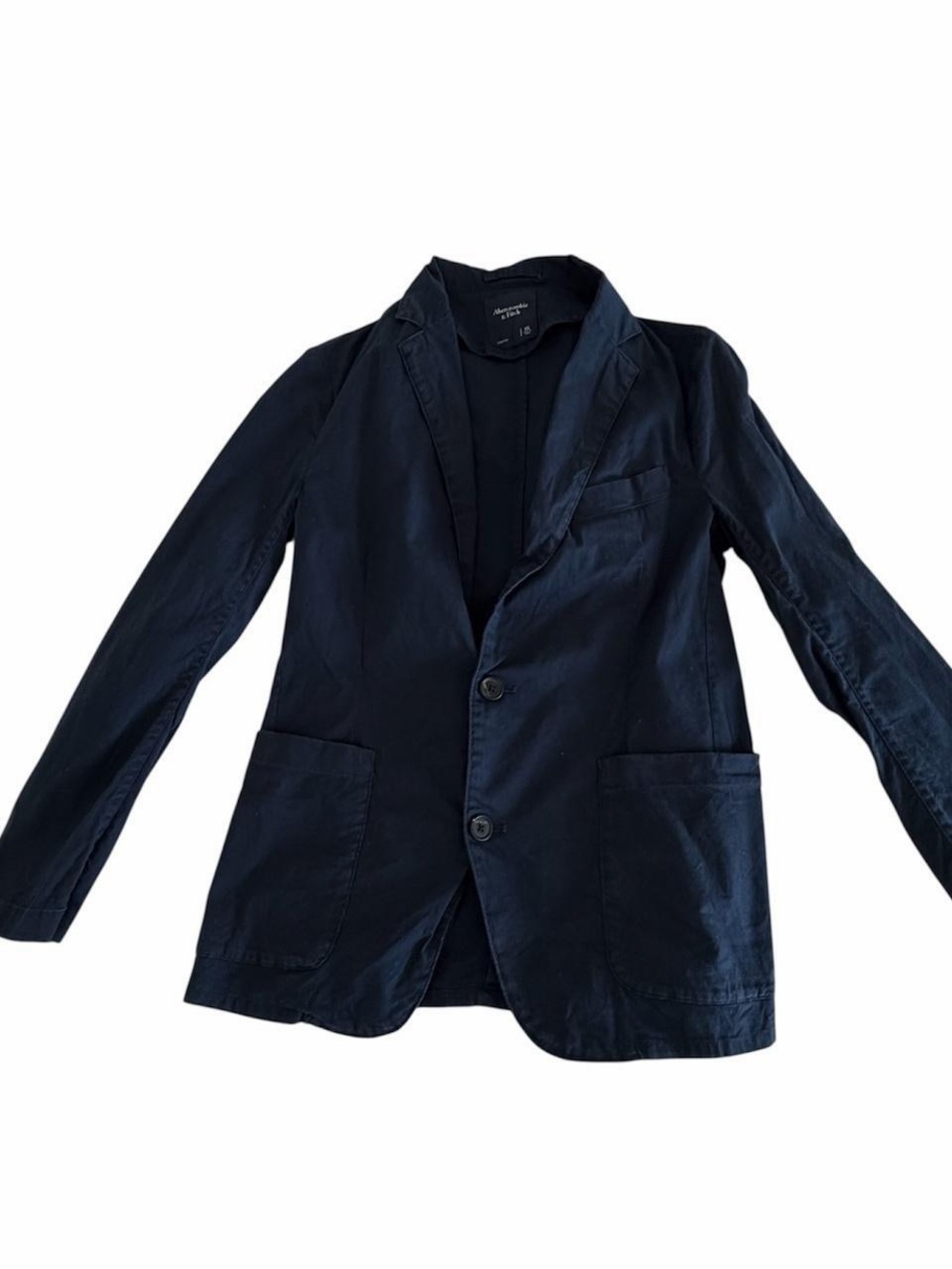 Navy Abercrombie & Fitch Stretch Blazer (XS) - Picture 2 of 7